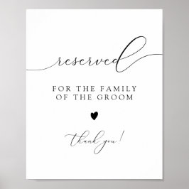 ASHER Calligraphy Reserved for Family of the Groom Poster