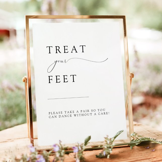 ASHER Elegant Calligraphy Bröllop Flip Flop Poster (Skapare uppladdad)