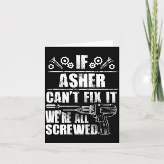 Asher-gåva Namn Fix Rolig Födelsedag Personlig Kort