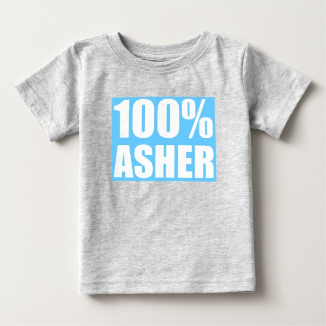 Asher namn 100 procent t shirt (Framsida)