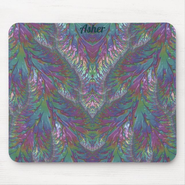 ASHER ~ Zany Nyanser Aqua Grön Rosa Silver  Musmatta (Framsidan)