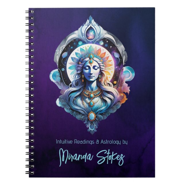 Asherah Moder Gudinna för Skapelse Tarot Journal Anteckningsbok (Framsidan)