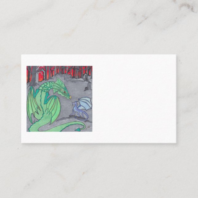 ASHES AND DRAGONS VISITKORT (Framsida)