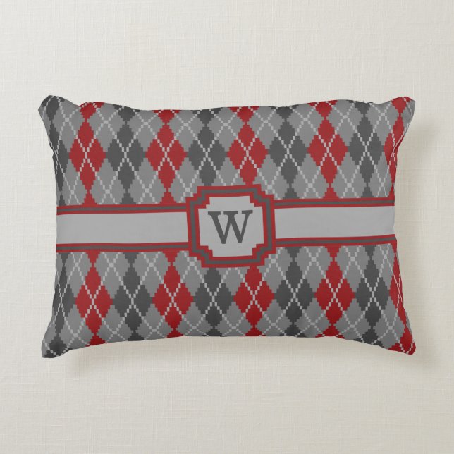 Ashes and Embers Argyle accent Pillow Prydnadskudde (Framsidan)