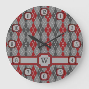 Ashes and Embers Argyle Clock Stor Klocka