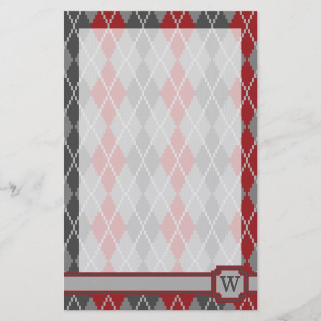 Ashes and Embers Argyle Stationery Brevpapper (Framsida)