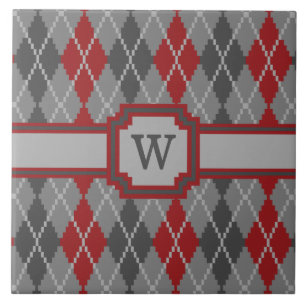 Ashes and Embers Argyle Tile Kakelplatta