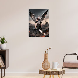 Ashes of Grace - Fallen Angel Warrior Poster