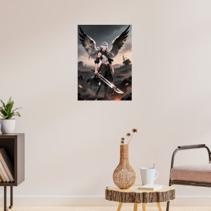 Ashes of Grace - Fallen Angel Warrior Poster