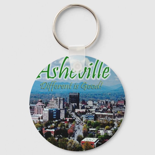 Asheville.. annorlunda är bra! nyckelring (Framsida)
