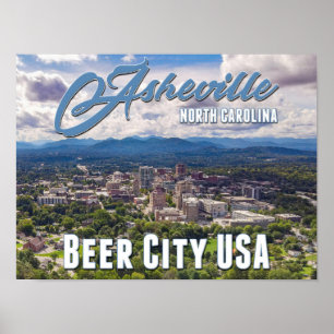 🍺 Asheville Beer City USA Affisch