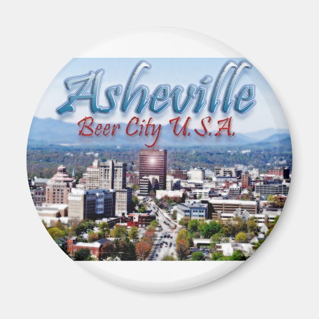 Asheville Beer City USA Magnet (Framsidan)