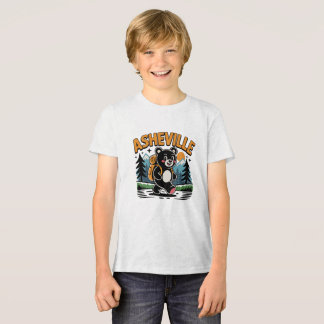 Asheville Black Bear Hiking Tecknad T Shirt