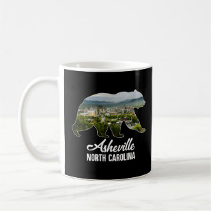 Asheville City Skyline Inside Bear Silhouette Nort Kaffemugg