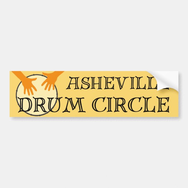 Asheville Drum Circle Bumper-dekal Bildekal (Framsidan)