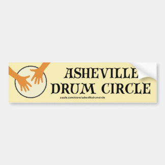 Asheville Drum Circle Bumper Sticker Bildekal