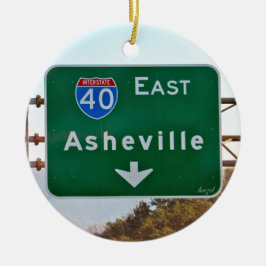 Asheville jul Ornament, North Carolina Julgransprydnad Keramik