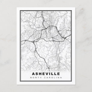 Asheville Karta Helg Vykort