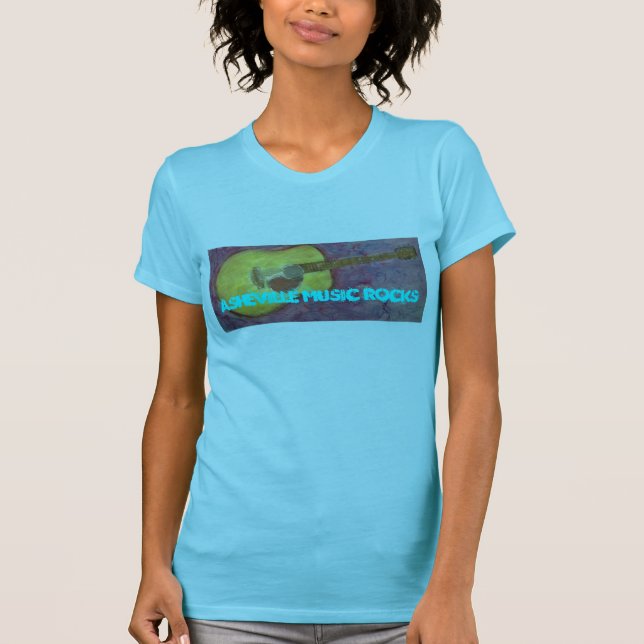 Asheville musikstenar t-shirt (Framsida)