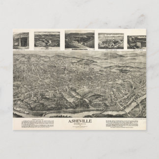 Asheville, NC 1912-vykort Vykort
