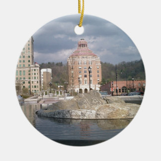 Asheville nc fontän julgransprydnad keramik