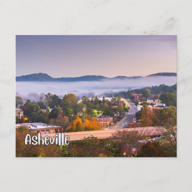 Asheville, North Carolina Blue Ridge Mountains Vykort (Framsida)