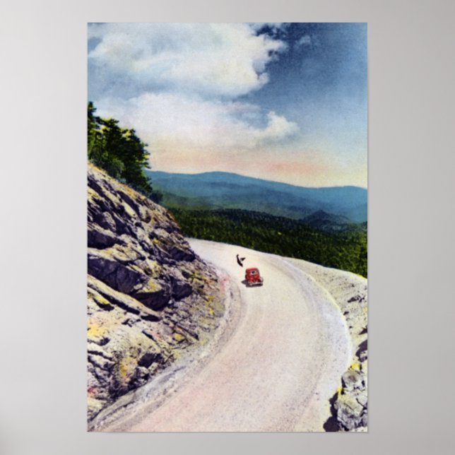 Asheville North Carolina Blue Ridge Parkway Poster (Framsidan)