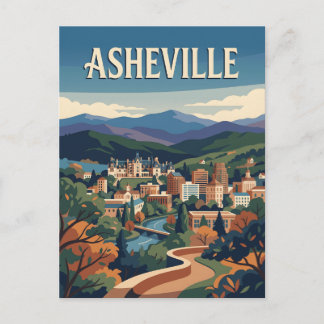 Asheville North Carolina Blue Ridge Reseposters Vykort