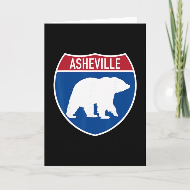 Asheville North Carolina Nc Interstate Highway Väg Kort (Framsida)