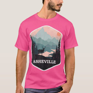 Asheville North Carolina Nc Retro Mountains Hiking T Shirt