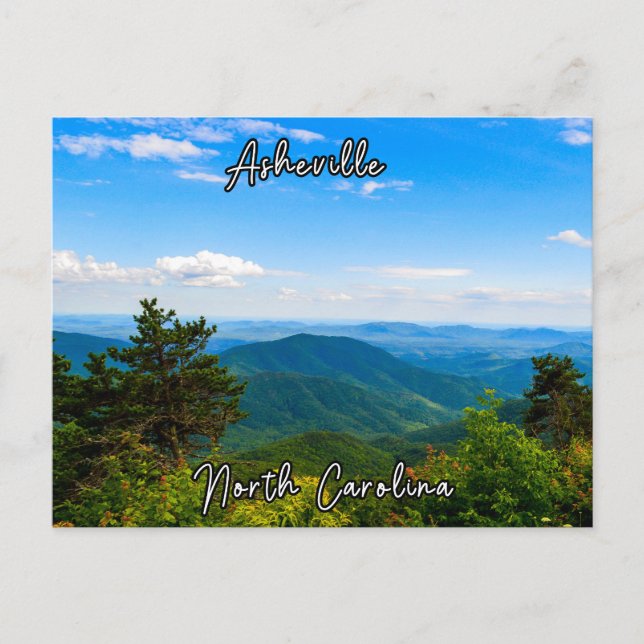 Asheville North Carolina Postcard Travel Souvenir Vykort (Framsida)
