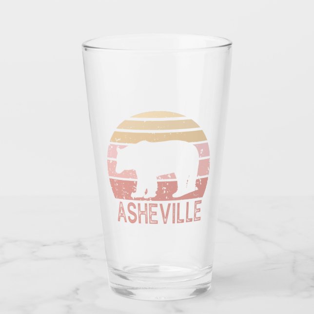 Asheville North Carolina Retro Bear Glaskopp (Framsida)