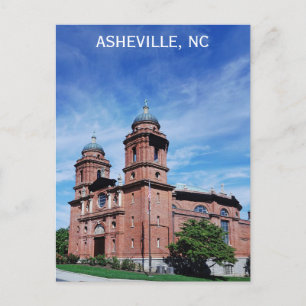 Asheville North Carolina Saint Lawrence Church Vykort
