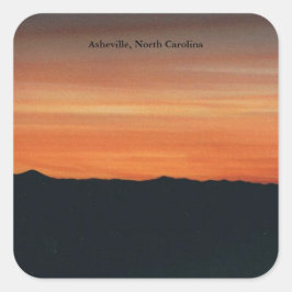 Asheville, North Carolina Sticker Fyrkantigt Klistermärke