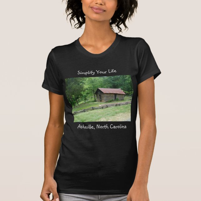 Asheville North Carolina Tee Shirt (Framsida)