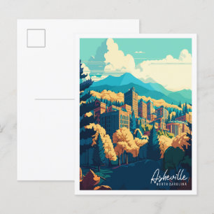 Asheville North Carolina vintage resor Vykort