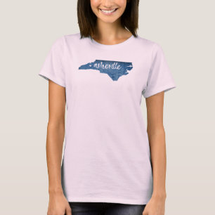 Asheville North Carolina Wood Grain T Shirt