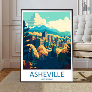 Asheville Print Asheville Hem Inredning Norra Caro Poster