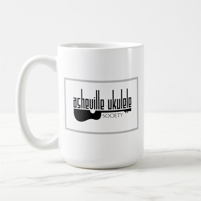 Asheville Ukulele Society Logotyp Kaffemugg (Vänster)
