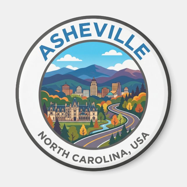 Asheville USA Magnet (Framsidan)