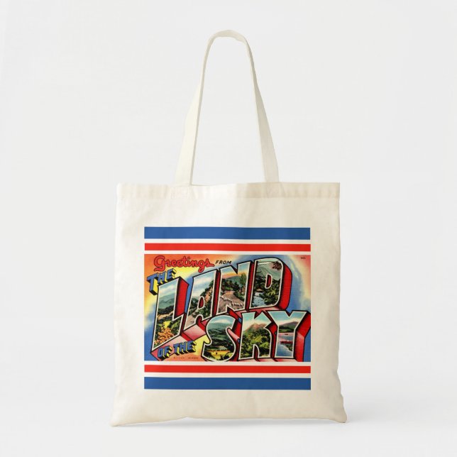 Asheville's Land of the Sky Canvas Tote Tygkasse (Framsidan)
