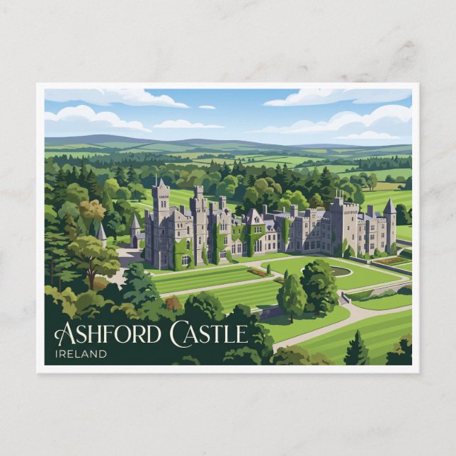 Ashford Castle Cong Irland Vykort (Framsida)