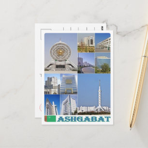 Ashgabat - Turkmenistan - Mosaic - Vykort