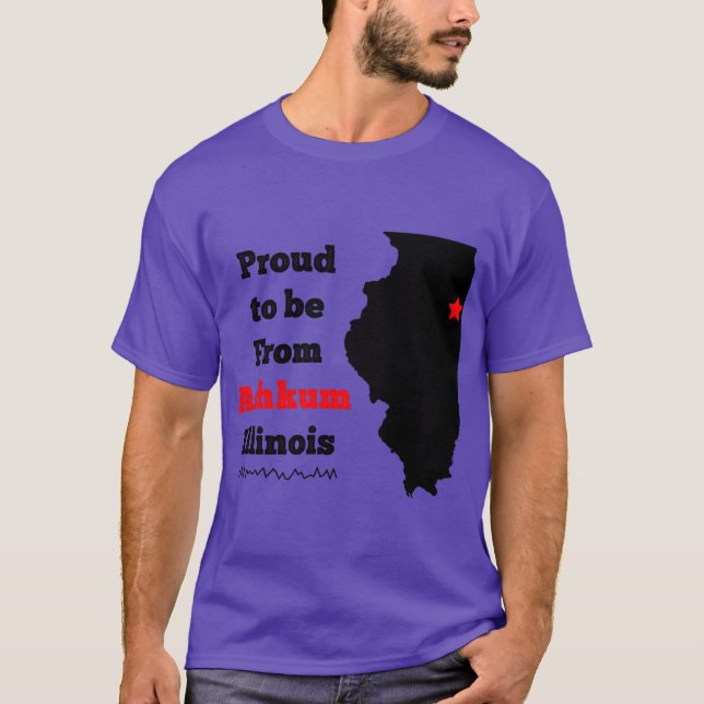 Ashkum Illinois Pride Design T Shirt (Framsida)