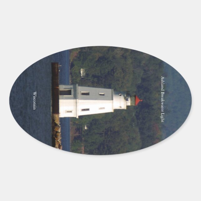Ashland Breakwater Light-dekal Ovalt Klistermärke (Framsida)