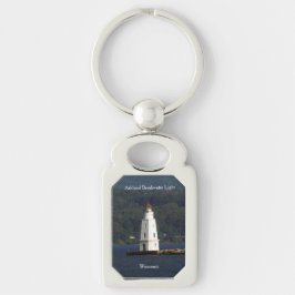 Ashland Breakwater Light metallnyckelring Rektangulärt Silverfärgad Nyckelring