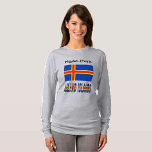 Ashland Islands Ålander Flagga Personlig T Shirt