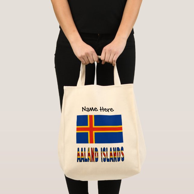 Ashland Islands Ålandsk flagg Personlig  Tygkasse (Framsida (produkt))