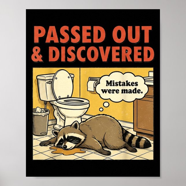 Ashland Liquor Bandit Raccoon Funny  Poster (Framsidan)