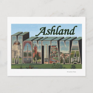 Ashland, Montana - Stora Brev Scenes Vykort